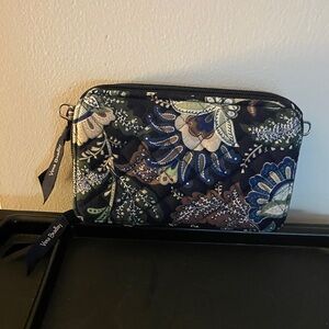 Vera Bradley Navy Floral Crossbody Wallet